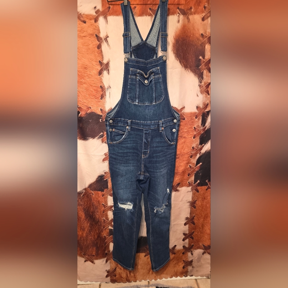 American Eagle Outfitters Blue Denim Overalls